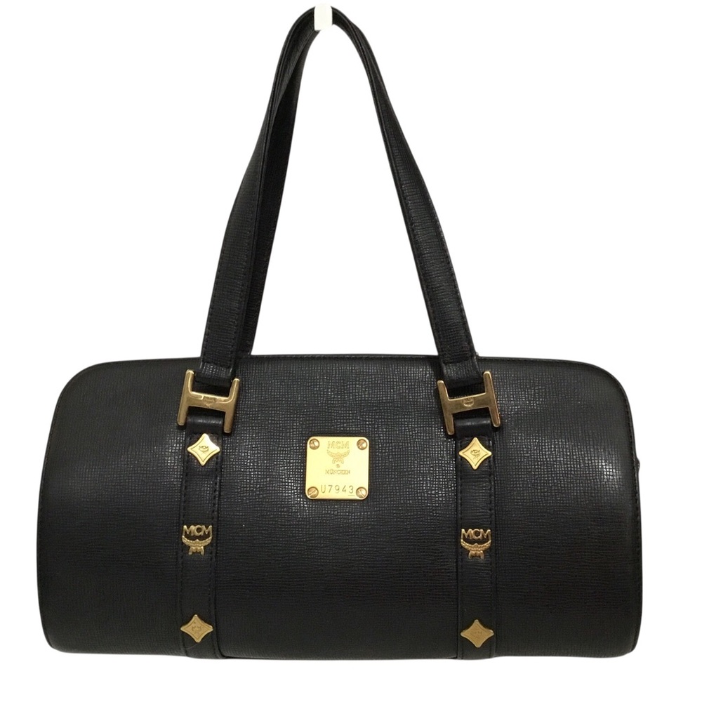 Authentic MCM Black and Gold Papillon Small Bag